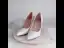 Fashion White Sequins Wedding Shoes 2023 9 cm Transparent Crystal Thick Heels Pointed Toe Wedding Pumps High Heels