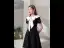 Mote Svart Homecoming Korte Graduation Kjoler Kort Svart Kjole 2021 Prinsesse V-Hals Sløyfe Korte Ermer Formelle Kjoler