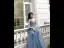 Chic / Belle Bleu Ciel Volants en Cascade Robe De Bal 2021 Princesse Bretelles Spaghetti Perlage En Dentelle Fleur Sans Manches Dos Nu Longue Promo Robe De Ceremonie