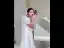 Vintage Ivory / Creme Satin Brautkleider / Hochzeitskleider 2021 A Linie Eckiger Ausschnitt Geschwollenes Kurze Ärmel Rückenfreies Wadenlang Hochzeit