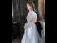 Chic / Beautiful Grey Beading Spotted Prom Dresses 2023 A-Line / Princess Strapless Short Sleeve Backless Floor-Length / Long Prom Formal Dresses