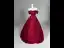 Modest / Simple Burgundy Short Sleeve Backless Bow Wedding Dresses 2025 Ball Gown Off-The-Shoulder Floor-Length / Long