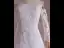 Schlicht Weiß Pailletten Spitze Blumen Brautkleider / Hochzeitskleider 2025 A Linie Off Shoulder Lange Ärmel Rückenfreies Sweep / Pinsel Zug Hochzeit