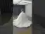 High-end Luxury / Gorgeous White Beading Pearl Rhinestone Ruffle Flower Wedding Dresses 2025 Ball Gown Strapless Sleeveless Backless Chapel Train