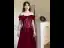 Elegant Burgundy Pearl Velvet Prom Dresses 2025 A-Line / Princess Off-The-Shoulder Short Sleeve Backless Floor-Length / Long Prom Formal Dresses
