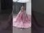 Luxury / Gorgeous Lovely Blushing Pink Pearl Sequins Appliques Prom Dresses 2026 Ball Gown Off-The-Shoulder Short Sleeve Backless Bow Chapel Train Formal Dresses