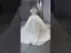 High End Weiß Handgefertigt Perlenstickerei Perle Pailletten Brautkleider / Hochzeitskleider 2023 Ballkleid Rundhalsausschnitt Kurze Ärmel Rückenfreies Kapelle-Schleppe Hochzeit
