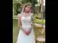 Chic / Beautiful White Lace Flower Wedding Dresses 2022 A-Line / Princess Scoop Neck Sleeveless Floor-Length / Long Wedding