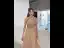 Charming Champagne Prom Dresses 2022 A-Line / Princess Scoop Neck Lace Sequins Beading Flower Sleeveless Floor-Length / Long Formal Dresses