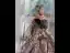 Vintage / Retro Black Printing Prom Dresses 2022 Ball Gown Off-The-Shoulder 3/4 Sleeve Backless Court Train Formal Dresses
