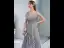 Charming Luxury / Gorgeous Grey Glitter Evening Dresses 2022 A-Line / Princess V-Neck Sequins Rhinestone Short Sleeve Backless Floor-Length / Long Evening Party Formal Dresses