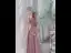 Elegant Blushing Pink Satin Prom Dresses 2022 A-Line / Princess V-Neck Beading Pearl Rhinestone Appliques Puffy Short Sleeve Bow Backless Floor-Length / Long Formal Dresses