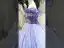 Chic / Belle Lilas En Dentelle Fleur Robe De Bal 2022 Robe Boule Volants De l'épaule Perlage Faux Diamant Paillettes Perle Manches Courtes Dos Nu Thé Longueur Robe De Ceremonie