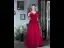 Elegant Burgundy Prom Dresses 2022 A-Line / Princess Pearl Square Neckline Long Sleeve Backless Bow Floor-Length / Long Formal Dresses
