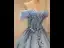 High-end Sky Blue Beading Pearl Sequins Tassel Prom Dresses 2026 Ball Gown Off-The-Shoulder Sleeveless Backless Floor-Length / Long Formal Dresses