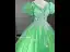 Chic / Beautiful Green Beading Pearl Sequins Prom Dresses 2023 Ball Gown V-Neck Puffy Short Sleeve Backless Floor-Length / Long Prom Formal Dresses