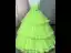 Modern / Fashion Lime Green Daisy Cascading Ruffles Prom Dresses 2023 A-Line / Princess Spaghetti Straps Sleeveless Backless Lace Flower Floor-Length / Long Prom Formal Dresses