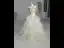 Luxe Blanche Appliques Volants en Cascade Robe De Bal 2026 Robe Boule De l'épaule Manches Courtes Dos Nu Train De Balayage Robe De Ceremonie