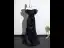 Vintage / Retro Black Evening Dresses 2026 Trumpet / Mermaid Off-The-Shoulder Short Sleeve Backless Floor-Length / Long Formal Dresses