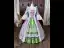 Mittelalterlich Vintage Himmelblau Strass Schleife Spitze Blumen Ballkleider 2026 Ballkleid Eckiger Ausschnitt Glockenhülsen Rückenfreies Lange Festliche Kleider