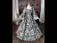 Vintage / Retro Medieval Black Printing Rhinestone Halloween Prom Dresses 2026 Ball Gown Square Neckline Bell sleeves Floor-Length / Long Formal Dresses