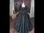 Vintage / Retro Medieval Black Halloween Printing Prom Dresses 2026 Ball Gown Square Neckline Bell sleeves Floor-Length / Long Formal Dresses