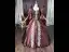 Vintage / Retro Medieval Coffee Appliques Lace Flower Ruffle Prom Dresses 2026 Ball Gown Square Neckline Short Sleeve Backless Floor-Length / Long Formal Dresses