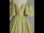 Vintage / Retro Modest / Simple Army Green Prom Dresses 2026 Ball Gown Scoop Neck Puffy Short Sleeve Backless Floor-Length / Long Formal Dresses
