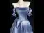 Dazzling Navy Blue Ball Gown Prom Dresses 2026 Off-The-Shoulder Short Sleeve Backless Floor-Length / Long Formal Dresses