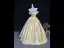 Vintage / Retro Yellow Rhinestone Prom Dresses 2026 Ball Gown Off-The-Shoulder Short Sleeve Backless Floor-Length / Long Formal Dresses
