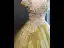 Bling Bling Doré En Dentelle Fleur Appliques Paillettes Robe De Bal 2026 Robe Boule Encolure Carrée Manches Courtes Dos Nu