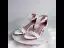 Sexy Charmant Weiß Strass Spitze Blumen Brautschuhe 2022 Knöchelriemen 5 cm Stilettos Peeptoes Hochzeit Sandaletten Hochhackige