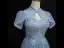 Fashion Sky Blue Beading Pearl Sequins Butterfly Appliques Prom Dresses 2023 A-Line / Princess High Neck Short Sleeve Backless Floor-Length / Long Prom Formal Dresses