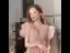 Chic / Belle Rose Sombre Glitter Robe De Bal 2022 Princesse V-Cou Gonflée Manches Courtes Dos Nu Longue Promo Robe De Ceremonie