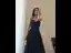 Sexy Noire Robe De Soirée 2022 Princesse Encolure Carrée Sans Manches Dos Nu Soirée Longue Robe De Cérémonie