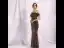 Charming Black Gold Sequins Evening Dresses 2022 Trumpet / Mermaid Off-The-Shoulder Short Sleeve Backless Floor-Length / Long Evening Party Formal Dresses