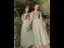 Chic / Beautiful Sage Green Velour Bridesmaid Dresses 2022 A-Line / Princess Sequins Suede Short Sleeve Backless Floor-Length / Long Bridesmaid Wedding Party Dresses