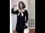 Elegant Black Velour Homecoming Graduation Dresses 2022 A-Line / Princess Scoop Neck Bow Long Sleeve Knee-Length Formal Dresses