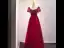 Chic / Belle Bordeaux Perlage Paillettes Robe De Bal 2022 Princesse Encolure Dégagée Manches Courtes Dos Nu Longue Promo Robe De Ceremonie