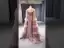 Haut de Gamme Rose Sombre Volants en Cascade Perlage Perle Faux Diamant Robe De Bal 2023 Princesse Encolure Carrée Manches Longues Dos Nu Train De Balayage Promo Robe De Ceremonie