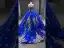 High-end Vintage / Retro Royal Blue Handmade  Beading Sequins Prom Dresses 2023 Ball Gown Spaghetti Straps Short Sleeve Backless Chapel Train Prom Formal Dresses