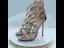 Sexy Champagne Evening Party Ankle Strap Womens Sandals 2023 11 cm Stiletto Heels Open / Peep Toe Sandals High Heels
