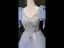 Fashion Sky Blue Beading Sequins Prom Dresses 2023 Ball Gown V-Neck Short Sleeve Bow Backless Floor-Length / Long Prom Formal Dresses