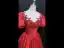 Élégant Rouge Perlage En Dentelle Fleur Robe De Bal 2023 Robe Boule Satin Encolure Dégagée Gonflée Manches Courtes Dos Nu Longue Promo Robe De Ceremonie