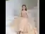 Charming Champagne Beading Sequins Prom Flower Girl Dresses 2022 A-Line / Princess V-Neck 1/2 Sleeves Backless Sweep Train Flower Girl Dresses