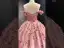 Blumenfee High End Rosa Ballkleider 2022 Ballkleid Off Shoulder Perle Spitze Blumen Applikationen Kurze Ärmel Rückenfreies Hof-Schleppe Festliche Kleider