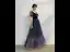 Bling Bling Bleu Roi Étoile Paillettes Faux Diamant Noeud Robe De Bal 2021 Princesse Encolure Carrée Manches Courtes Dos Nu Longue Promo Robe De Ceremonie