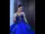 Vintage / Retro High-end Navy Blue Handmade  Beading Sequins Lace Flower Prom Dresses 2023 A-Line / Princess Scoop Neck Long Sleeve Backless Chapel Train