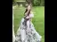 Fashion Black Printing Prom Dresses 2023 A-Line / Princess Off-The-Shoulder Short Sleeve Backless Bow Sash Floor-Length / Long Prom Formal Dresses