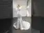 High-end White Beading Pearl Satin Wedding Dresses 2022 Trumpet / Mermaid Ruffle Scoop Neck Sleeveless Floor-Length / Long Wedding